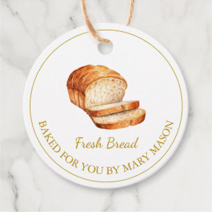 Homemade Bread Favour Tags   White