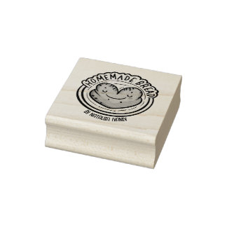 Homemade Bread Rubber Stamp