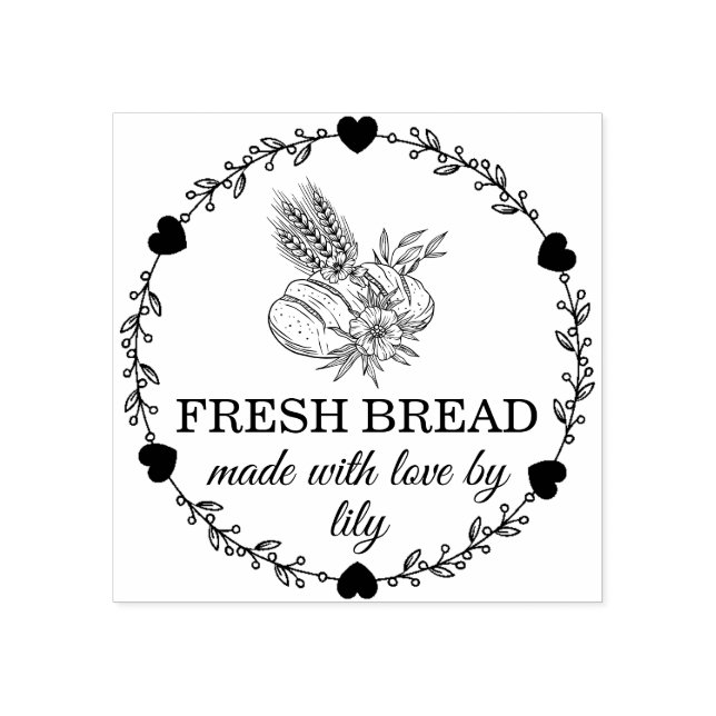 Homemade Bread Rubber Stamp (Imprint)