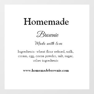 Homemade brwonie made with love add text website