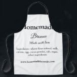 Homemade brwonie made with love add text website apron<br><div class="desc">Design</div>
