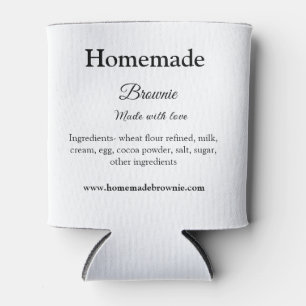 Homemade brwonie made with love add text website can cooler