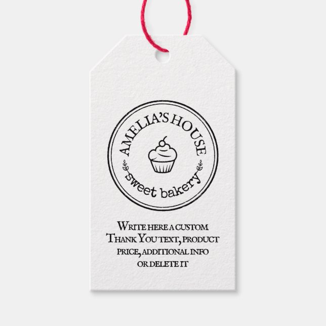 Homemade business logo custom simple Price or Gift Tags (Front)