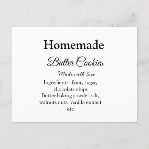 Homemade butter cookies made with love add text postcard