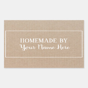 Homemade By Cookie Cake Vintage Craft Rectangular Sticker