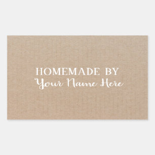 Homemade By Cookie Cake Vintage Craft Rectangular Sticker