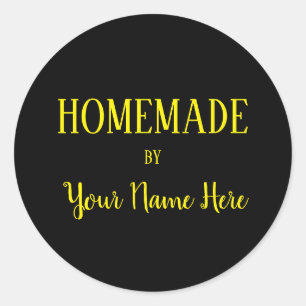 Homemade By Fashion Bakery Cookie Cake Modern Classic Round Sticker