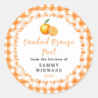 Homemade Candied Orange Peel Label