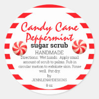 Homemade Candy Cane Peppermint Sugar Scrub DIY