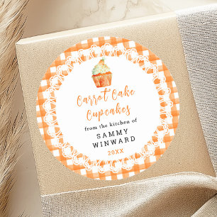 Homemade Carrot Cake Cupcakes Food Label