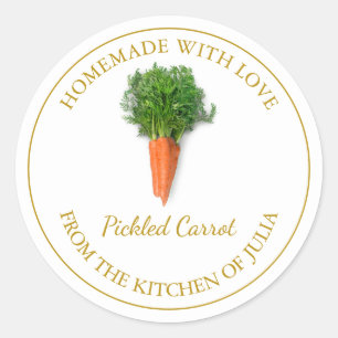 Homemade Carrot Pickle Label   White