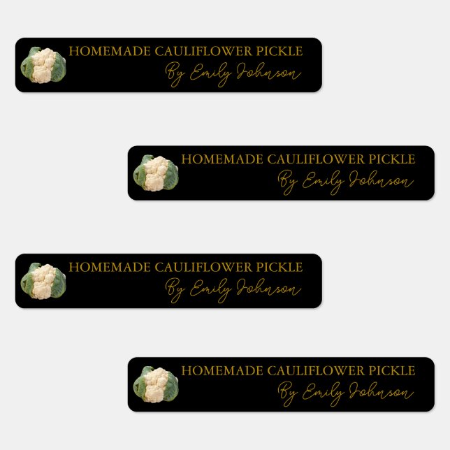 Homemade Cauliflower Pickle Thin Label (Group)