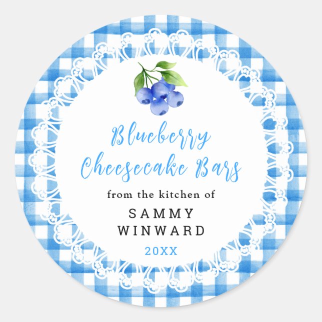 Homemade Cheesecake Bars Label (Front)