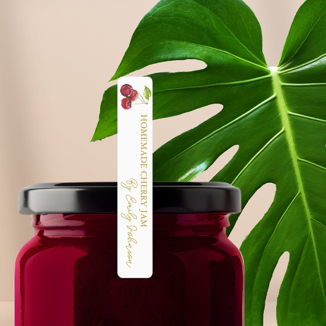 Homemade Cherry Jam Thin Label (Creator Uploaded)