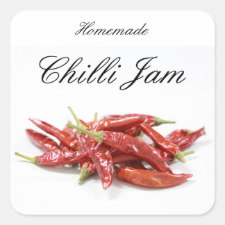 Homemade chili jam square sticker