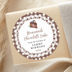 Homemade Chocolate Cake Food Label