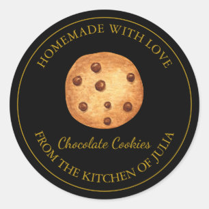 Homemade Chocolate Cookies Label Black