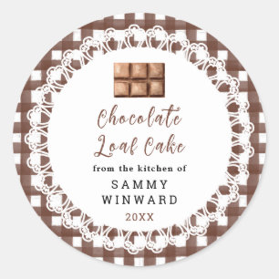 Homemade Chocolate Loaf Cake Label