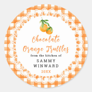 Homemade Chocolate Orange Truffles Label