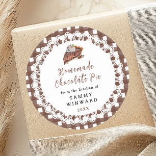 Homemade Chocolate Pie Food Label