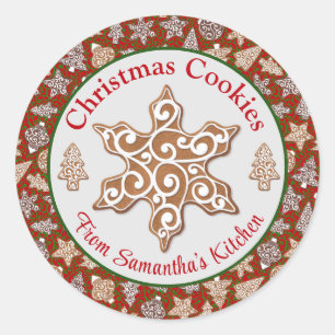 Homemade Christmas Cookies Classic Round Sticker