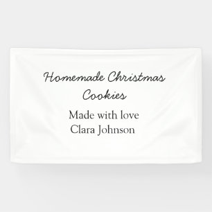 Homemade Christmas cookies made with love add name Banner