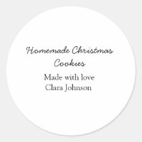 Homemade Christmas cookies made with love add name