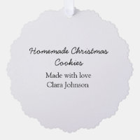 Homemade Christmas cookies made with love add name