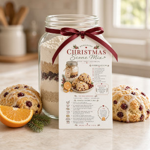 Homemade Christmas Cranberry Orange Scone Mix  Gift Tags