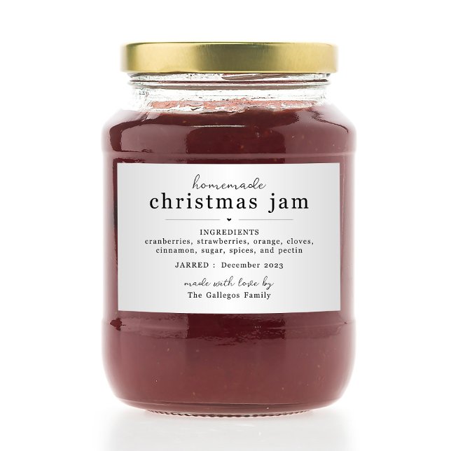 Homemade Christmas Jam Gift Label (Creator Uploaded)