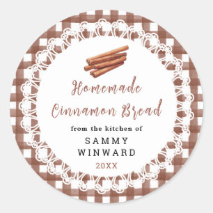 Homemade Cinnamon Bread Label