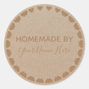 Homemade Cookie Cake Vintage Craft Simple Wreath C Classic Round Sticker