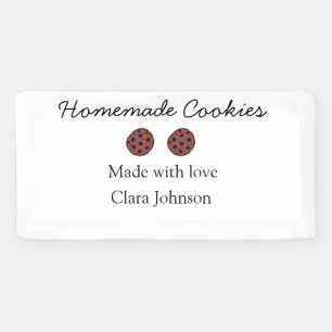 Homemade cookiers add your text name custom throw banner