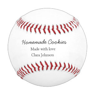 Homemade cookiers add your text name custom throw baseball