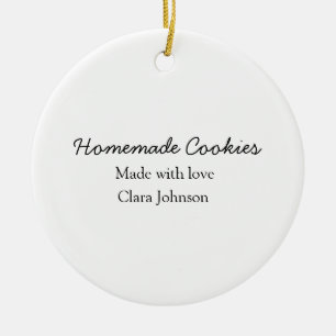 Homemade cookiers add your text name custom throw ceramic tree decoration