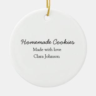Homemade cookiers add your text name custom  throw ceramic tree decoration