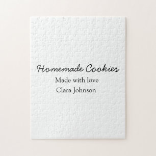 Homemade cookiers add your text name custom  throw jigsaw puzzle