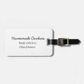 Homemade cookiers add your text name custom throw luggage tag