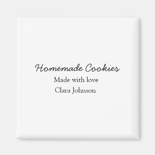 Homemade cookiers add your text name custom  throw magnet