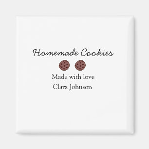 Homemade cookiers add your text name custom  throw magnet