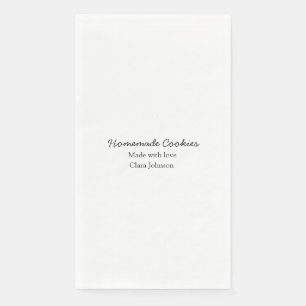 Homemade cookiers add your text name custom throw napkin