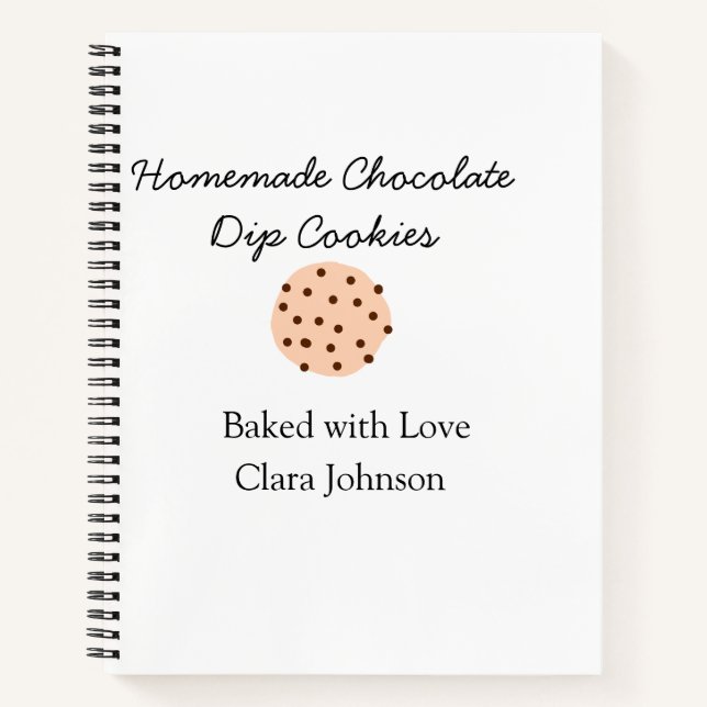 Homemade cookiers add your text name custom  throw notebook (Front)