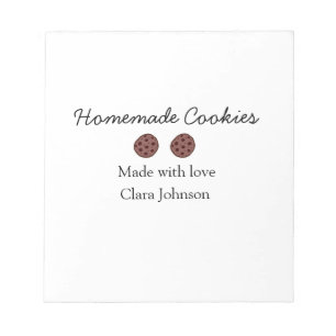 Homemade cookiers add your text name custom throw notepad