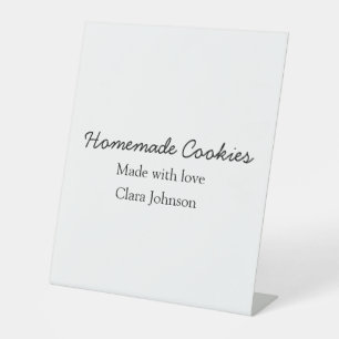 Homemade cookiers add your text name custom throw pedestal sign
