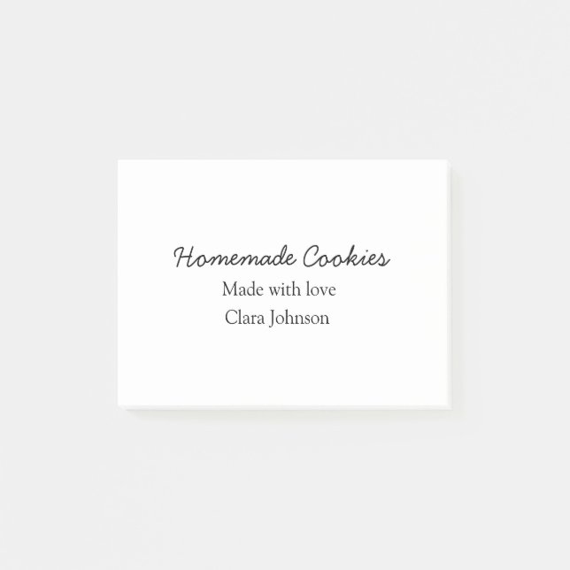 Homemade cookiers add your text name custom  throw post-it notes (Front)
