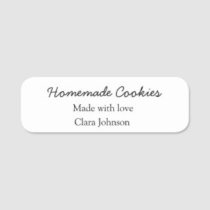 Homemade cookiers add your text name custom  throw tag