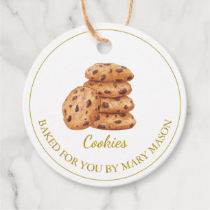 Homemade Cookies Favour Tags White