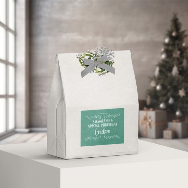 Homemade Crackers Aesthetic Green Food Label (Creator Uploaded)