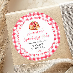Homemade Cranberry Cake Food Label