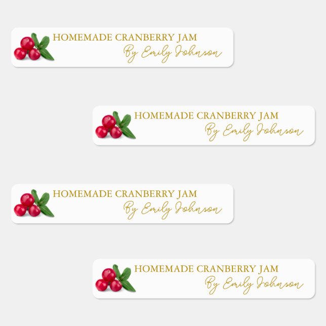 Homemade Cranberry Jam Thin Seal Label (Group)